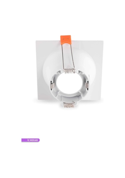 ACK Terra Alüminyum Modüler Spot Armatür Kare Beyaz 110mm-110mm Beyaz