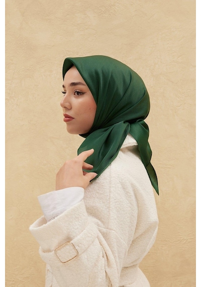 Silk Home Düz Shiny Eşarp - Zümrüt - Zümrüt