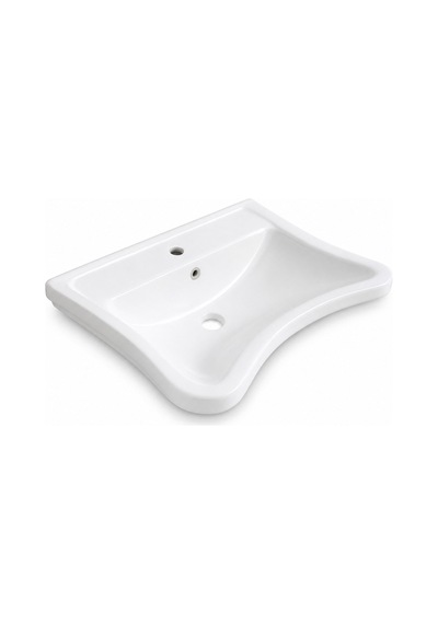 Quarter Bath Engelli Lavabo 50x60 Cm Duvara Asma Seramik Lavabo Tekerlekli Sandalye Uyumlu Parlak Beyaz 70sd2006