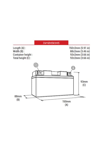 BS Battery BTZ10S-BS ( Yuasa YTZ10S-BS ) Motosiklet Aküsü