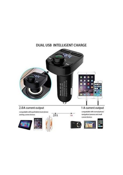 Araç Kiti Fm Transmitter Usb Girişli Bluetooth 4.1 Carx8