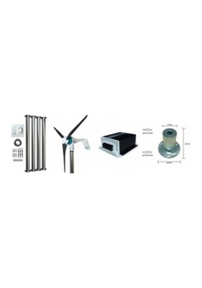 Set Air Speed 500w 12v Rüzgar Türbini + Hibrit Şarj Kontrol Cihazı + Direk Seti İsta-breeze