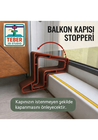 Pencere - Balkon Kapı Stoperi Kahverengi