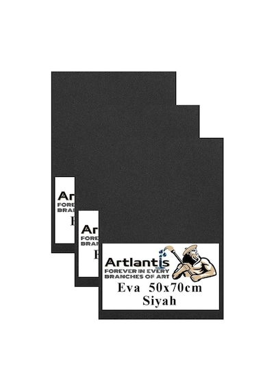 Siyah Eva 50x70 Cm 3 Adet Eva Süngeri Okul Kreş Anasınıfı Elişi Etkinlikleri