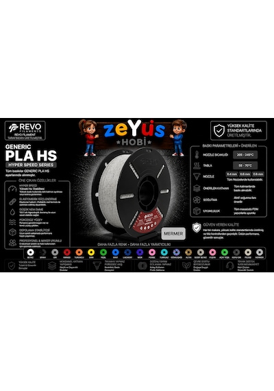 Generic Pla Hs Hyper Speed Filament Mermer 1.75 Mm 1000 Gr Mermer Filament