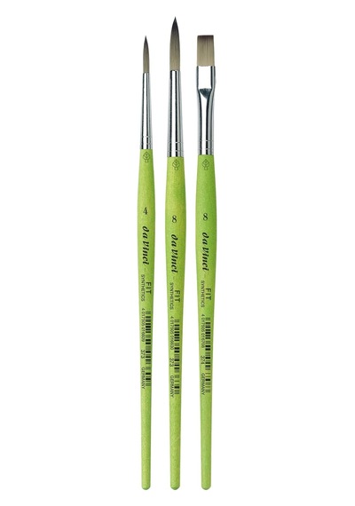 Fit Sentetik, Seri 4209, Set, 3 Fırça, Çok Yönlü, Akrilik, Gouche, Tempera, Kağıt Ve Karton İçin, Hobi Ve Okul İ
