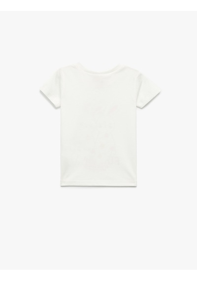 Koton Kısa Kollu Bisiklet Yaka Tavşan Baskılı Pamuklu Tişört Ekru 5smg10016ak Ekru Koton Kısa Kollu Bisiklet Yaka Tavşan Baskılı Pamuklu Tişört Ekru 5smg10016ak Ekru