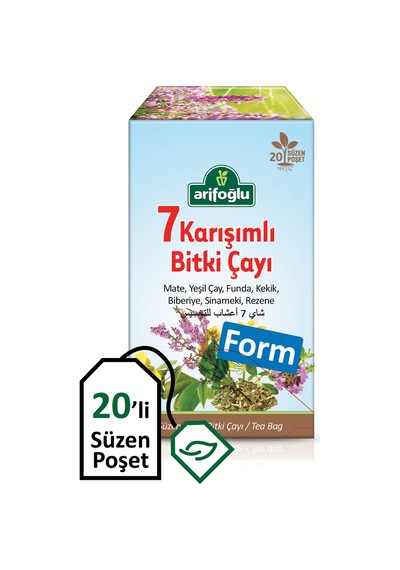 Arifoğlu Form 7 Karışımlı Bitki Süzen Poşet Çay 20'li