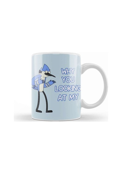 Mordecai Why You Looking At My Kupa Bardak Porselen Karışık