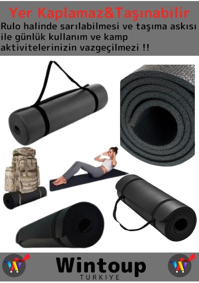Premium Seri Su Geçirmez Taşıma Askı Çift Taraflı Kamp Zemin Çadır Uyku Matı Yer Minderi 10mm Kalın Çok Renkli