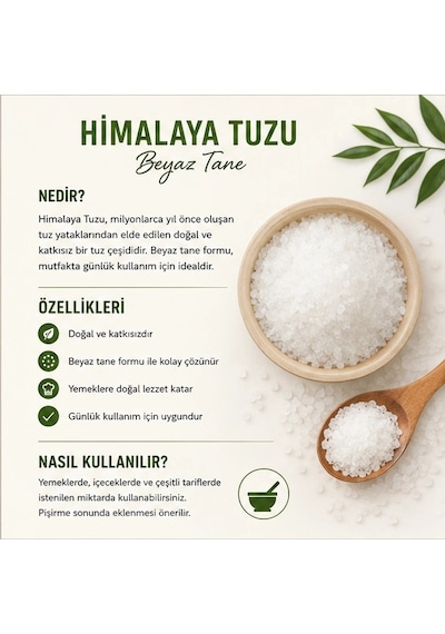 Himalaya Tuzu Beyaz Tane - 50 Gr