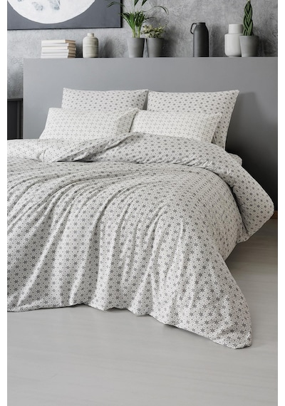 Mix & Match Bloom %100 Pamuk Tek Kişilik Nevresim Seti Gri