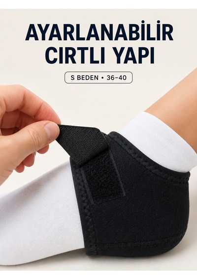 S Beden Cırtlı Topuk Çorabı Ayarlanabilir Topuk Ve Ayak Bileği Destekleyici - Lisinya