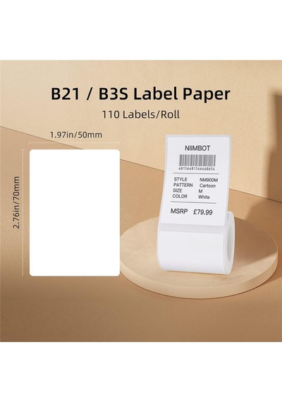 Nıımbot T50-70-110WHITE Beyaz 40X30 MM Termal Etiket