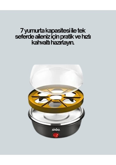7 Yumurta Kapasiteli Yumurta Pişirme Makinesi Rafadan Orta Ve Katı Çok Renkli