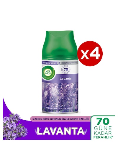 Air Wick Oda Kokusu Freshmatic Makine Yedek Spreyi Lavanta 4 Adet