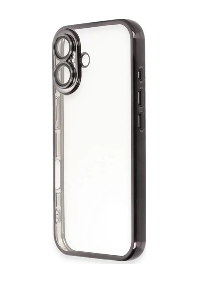 Newface Apple İphone 16 Plus Kılıf Razer Lensli Silikon - Siyah