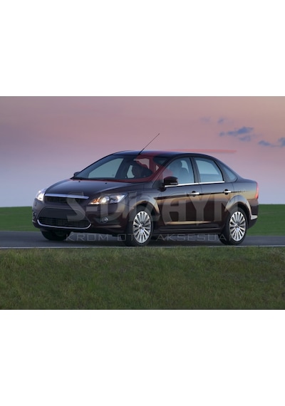 S-Dizayn Ford Focus 2 Krom Cam Çıtası 4 Prç 2008-2011