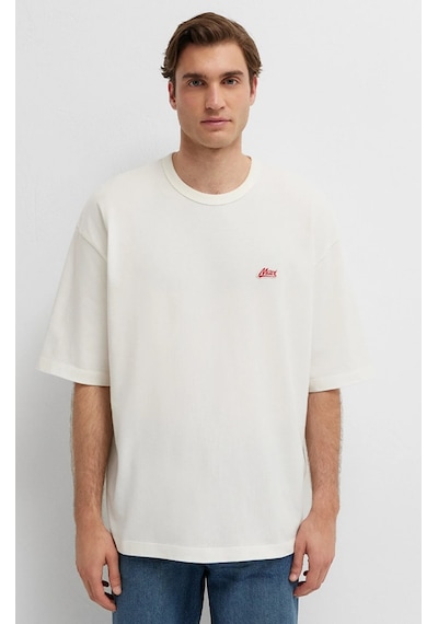 Mavi M0613503-70057 Mavi Logo Nakışlı T-shirt Erkek Tişort Beyaz