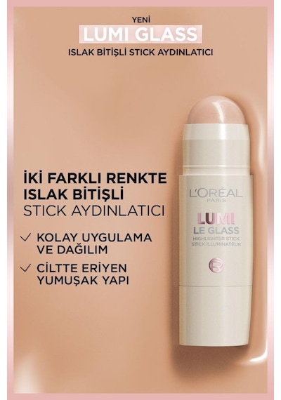 L'Oréal Paris Lumi Glass Islak Bitişli Stick Aydınlatıcı 610 Glassy Pearl Eclat