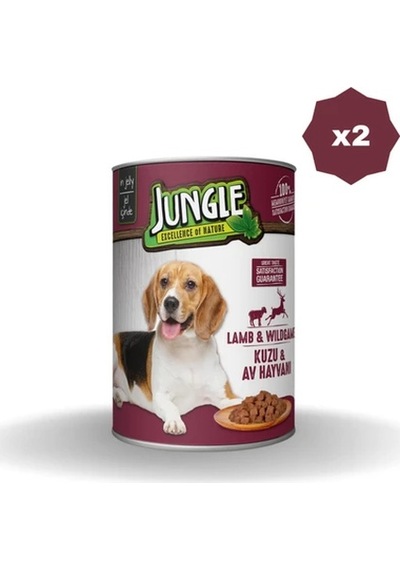 Jungle Kuzu Etli Av Köpek Konservesi 400 Gr - 2 Adet