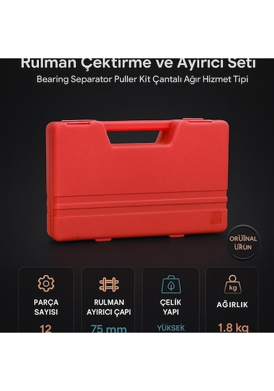 Profesyonel 12 Parça Rulman Çektirme Ve Ayırıcı Seti Bearing Separator Puller Kit Çantalı Ağır Hizmet Tipi