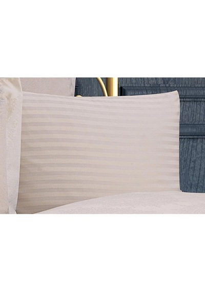 Tiara Bambu Jakar Kumaş Krem Ikili Oksford 60x80cm Yastık Kılıfı - 1355 Çok Renkli