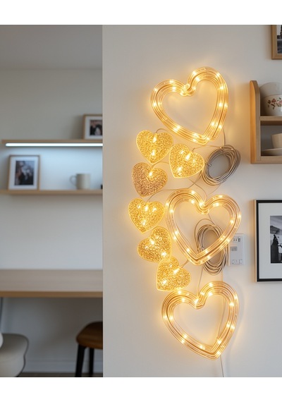 Dekoratif Kalp Led Neon Lamba Uczzzkalpşeklindeled-1 Çok Renkli