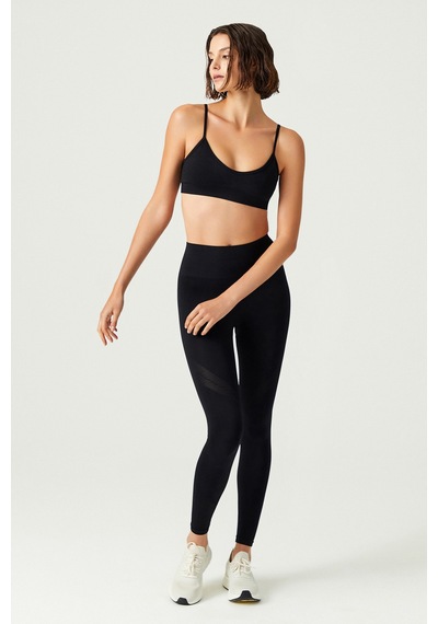 Los Ojos X Melodi Siyah Seamless Destekli Askılı Spor Sütyeni Adjust Siyah Siyah