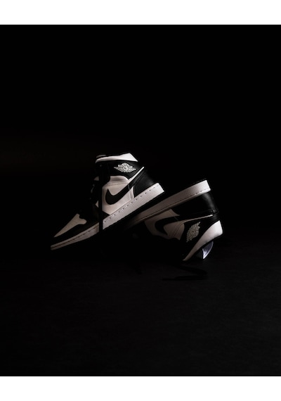 Nike Air Jordan 1 Mid 'panda' Basketbol Ayakkabısı-dv0991-101-sportxoutlet Siyah - Beyaz