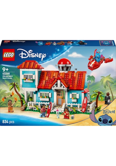 LEGO® ǀ Disney Lilo ve Stiç Plaj Evi 43268 - 9 Yaş ve Üzeri Prenses Seven Çocuklar için Yaratıcı Oyuncak Yapım Seti (834 Parça)