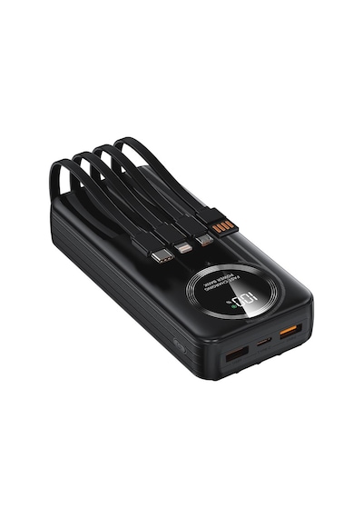 S-link Ip-g220 20000mah Pd20w+qc3.0 Dahili Kablolu Siyah Lcd Taşınabilir Pil Şarj Cihazı Powerbank