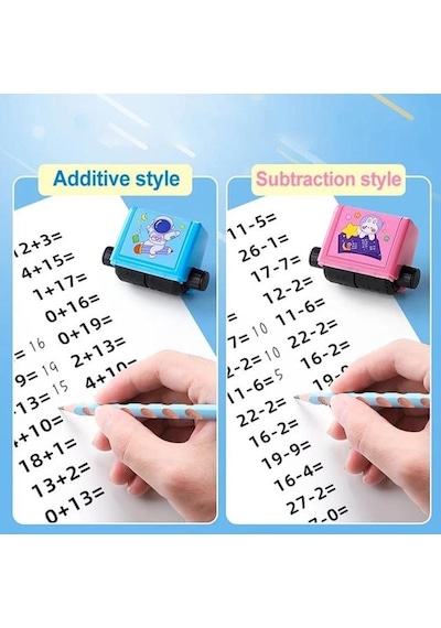 Çocuk Toplama Ve Çıkarma Kaydırma Damgası İlkokul Öğrencileri Okul Öncesi Matematik Egzersiz Silindiri Dijital Öğretim Damgası Subtraction