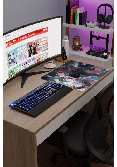 Wriothesley Genshin Impact Anime Gacha V5 - 48x40 Xl Gaming Mouse Pad Fare Altlığı