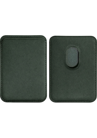 Lunex Premium Süet Magsafe Kartlık Forest Green Apple Uyumlu iPhone 13 Mini Forest Green