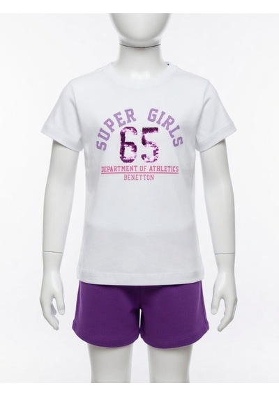 United Colors Of Benetton Benetton Kız Çocuk Beyaz Tshirt