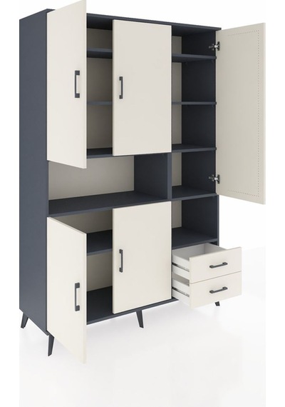 Hyperion Dolap 10 Raflı 2 Çekmeceli 5 Kapaklı 132x44x195 Antrasit-aytaşı/aytaşı Aytası/aytası Hyperion Dolap 10 Raflı 2 Çekmeceli 5 Kapaklı 132x44x195 Antrasit-aytaşı/aytaşı Aytası/aytası