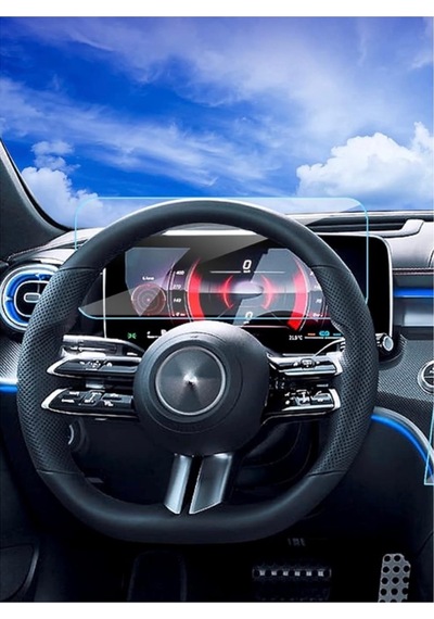 Mercedes C Serisi Dijital Gösterge Ve Multimedya Ekran Koruyucu Paketi - 9h Nano Teknoloji
