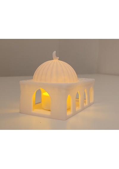 En-cag Cami Formlu Tealight Mumluk Dekoratif Mum Tutucu Ramazan Süsü Bss Çok Renkli
