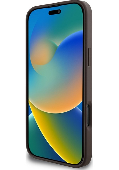 Apple iPhone 16 Pro Uyumlu Kılıf Guess Lisanslı Big Love Guess Kapak Kahverengi