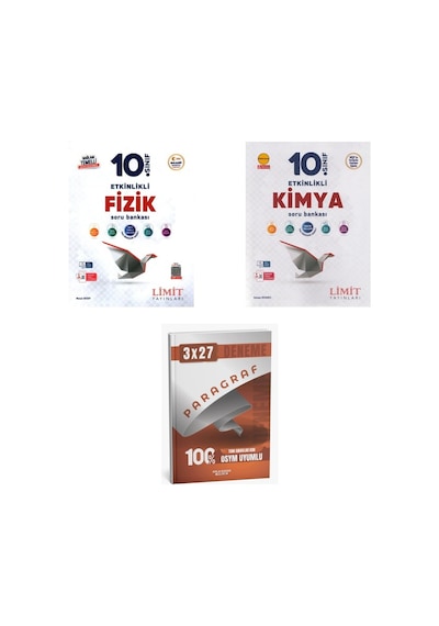 2027 Limit 10. Sınıf Etkinlikli Fizik Maarif + Kimya Soru + Anla Kazan Paragraf Deneme 3'lü Set