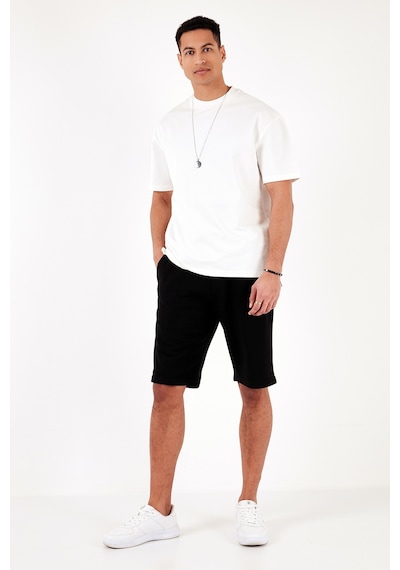 Buratti Pamuklu Bisiklet Yaka Relaxed Fit Basic Erkek T Shirt 5902610 Ekru