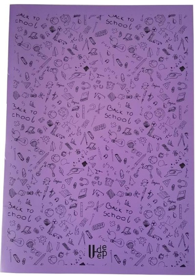 100 Yaprak Kareli Defter Plastik Kapak A-4 1 Adet Pp Kapak Büyük Boy Kareli Defter 100 Sayfa A4 Desenli Kapak Mor