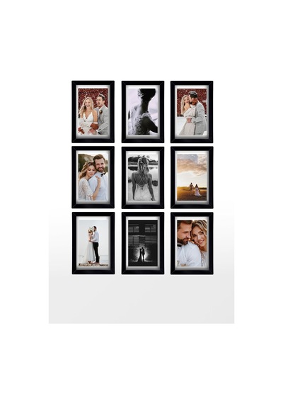 Yhfoto 9 Adet A4 Siyah Mdf 21x30 & Sertifika Siyah 21 X 30 Standart