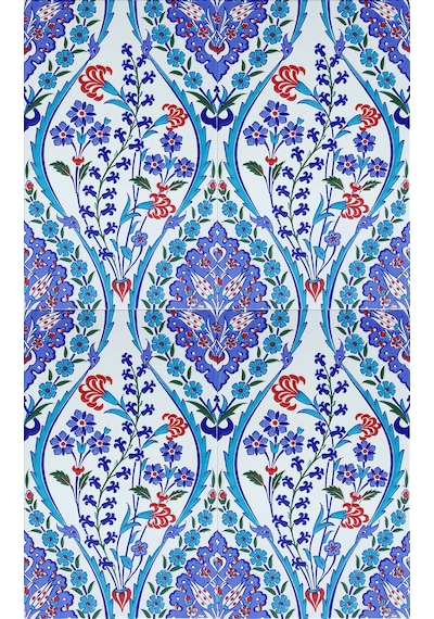 Armada Çini 25x40 Cm Sp 418 Göbekli Kütahya İznik Çini Seramik Ka