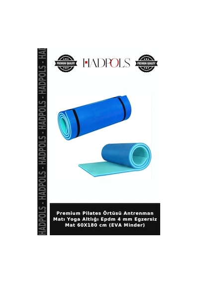 Premium Pilates Örtüsü Antrenman Matı Yoga Altlığı Epdm 4 Mm Egzersiz Mat 60x180 Cm Eva Minder Çok Renkli