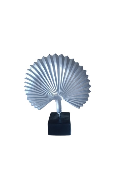 20cm-22cmlik Polyester,midye Kabuğu Desenli Beyaz Biblo