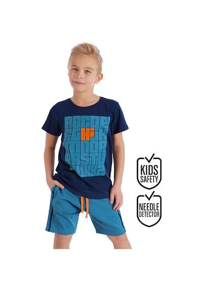 Alfabe Erkek Çocuk Yazlık Rahat T-shirt Şort Takım