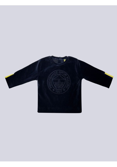Fenerbahçe Lacivert Nakış Logolu Bebek Kadife Sweatshirt Fb Laci Yeni
