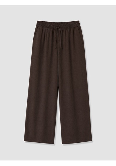 Lcwaıkıkı Curve Kahverengi Büyük Beden Keten Karışımlı Kadın Pantolon